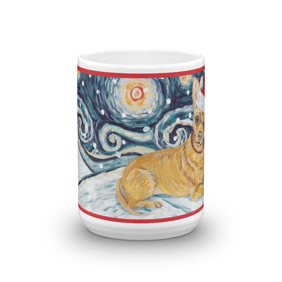 Chihuahua Snowy Night Mug - 15oz