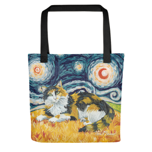 Calico (longhaired) STARRY NIGHT Tote
