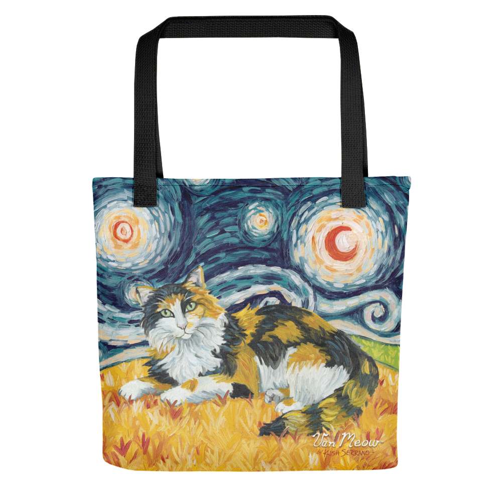 Calico (longhaired) STARRY NIGHT Tote