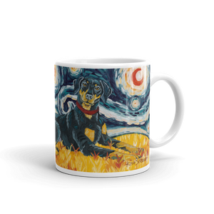 Doberman (uncropped) STARRY NIGHT Mug-15oz