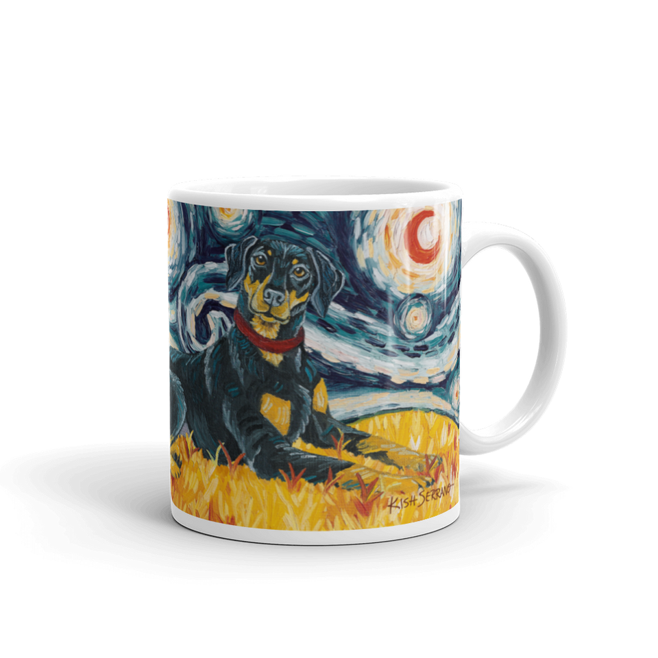 Doberman (uncropped) STARRY NIGHT Mug-15oz