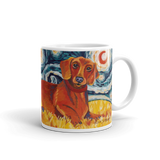 Dachshund (red) STARRY NIGHT Mug-15oz