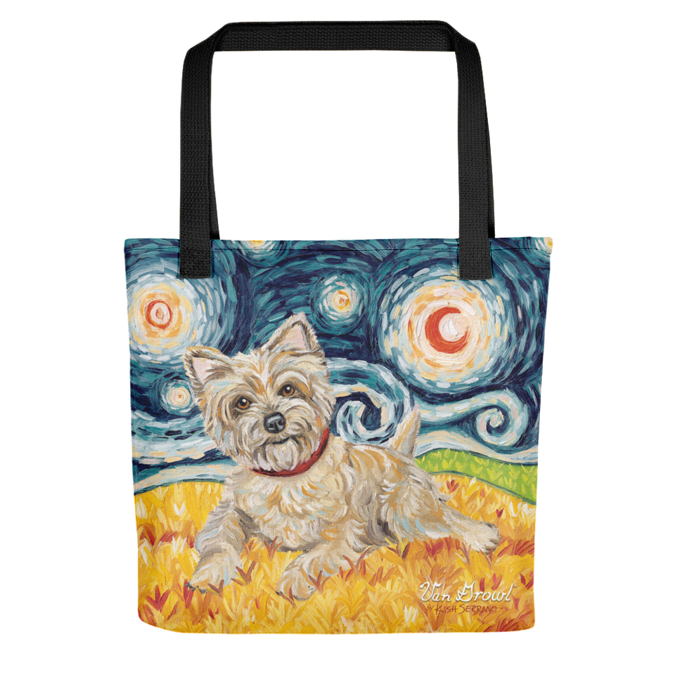 Cairn Terrier (light) STARRY NIGHT Tote