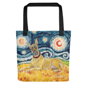 Great Dane (cropped) STARRY NIGHT Tote