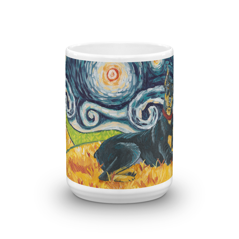 Doberman (cropped) STARRY NIGHT Mug-15oz