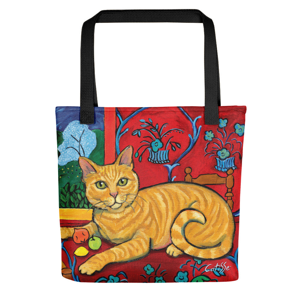 Matisse Orange Cat Tote Bag