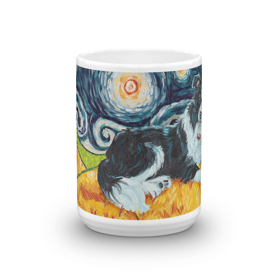 Border Collie STARRY NIGHT Mug-15oz