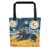 Doberman (uncropped) STARRY NIGHT Tote