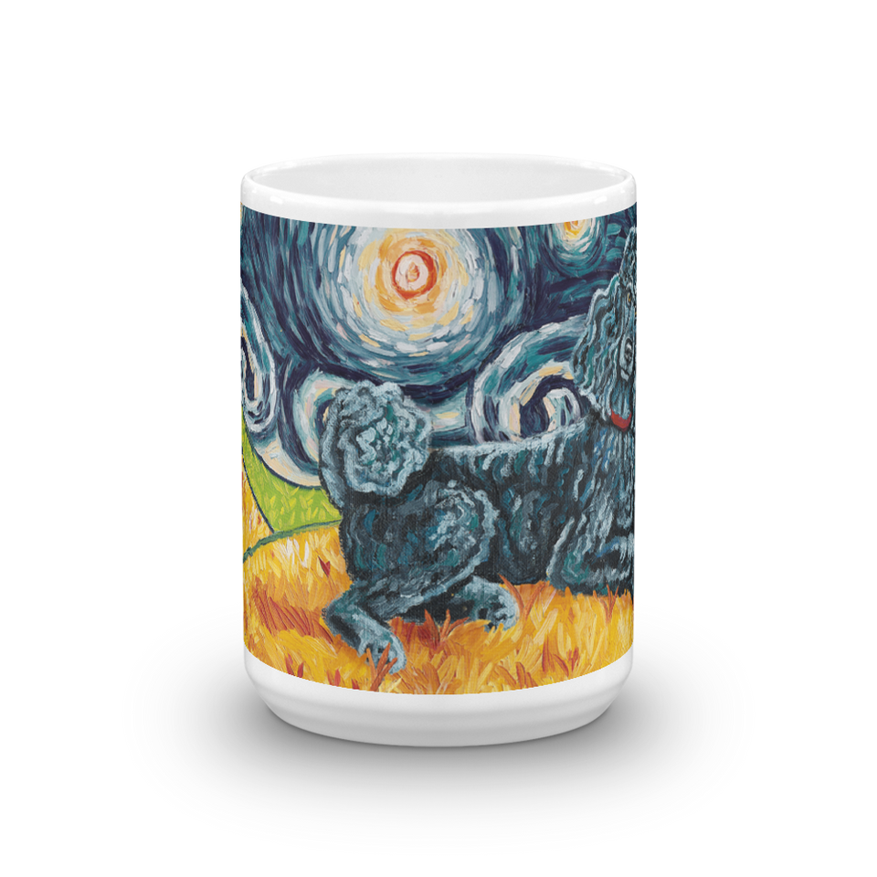 Poodle (Standard - black) STARRY NIGHT Mug-15oz