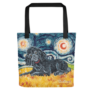 Poodle (black) STARRY NIGHT Tote