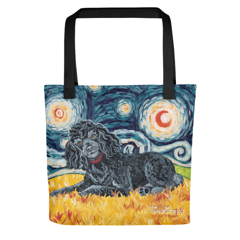 Poodle (black) STARRY NIGHT Tote