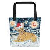 Chihuahua Snowy Night Tote Bag