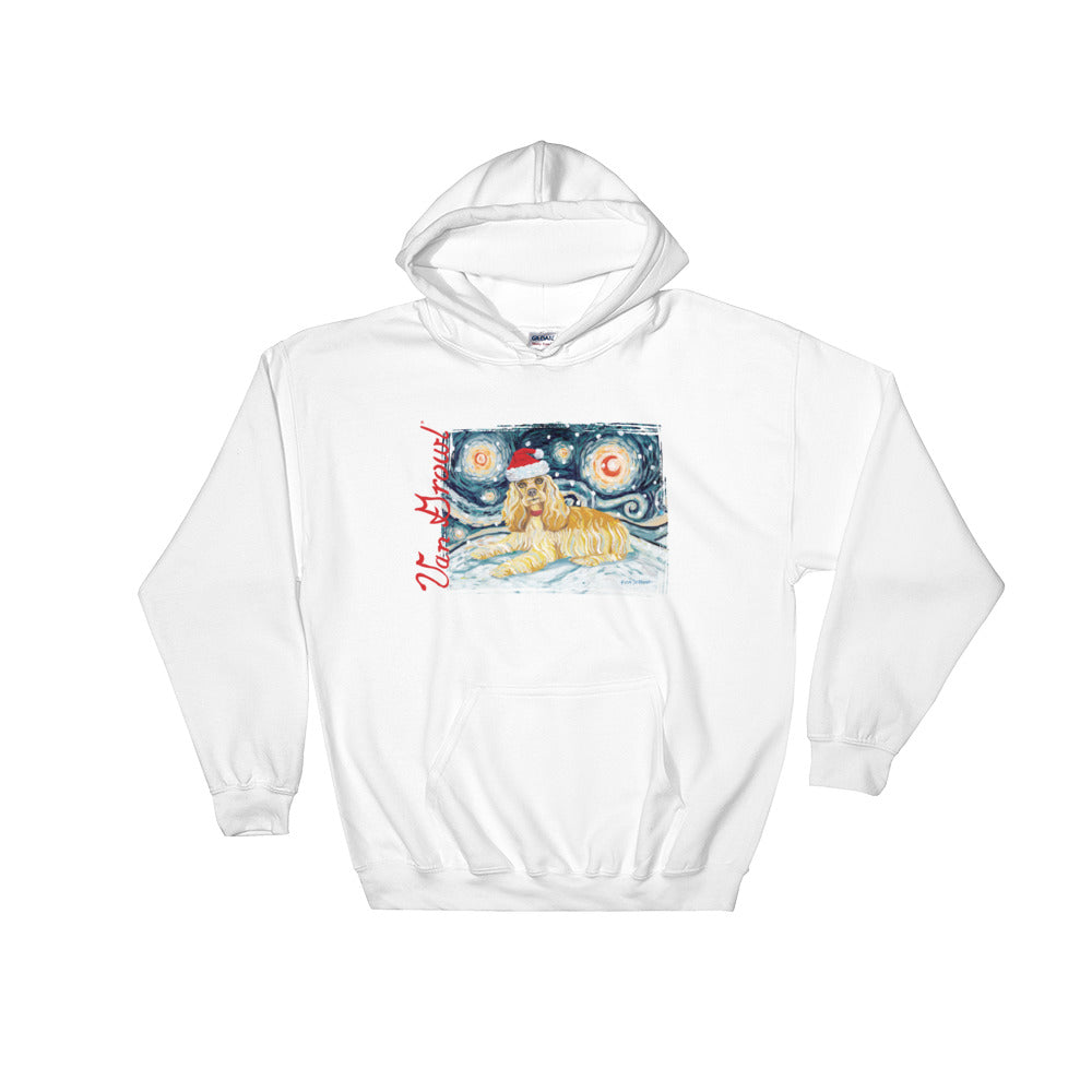 Cocker Spaniel Snowy Night Hoodie