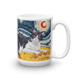 Tuxedo (shorthaired) STARRY NIGHT Mug 150z