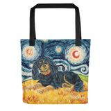 Cavalier King Charles (black & tan) STARRY NIGHT Tote