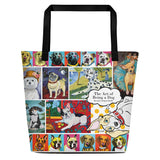 "The Art of Being a Dog" Beach Bag with Pocket