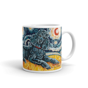 Poodle (Standard - black) STARRY NIGHT Mug-15oz