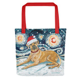 Rhodesian Ridgeback Snowy Night Tote Bag