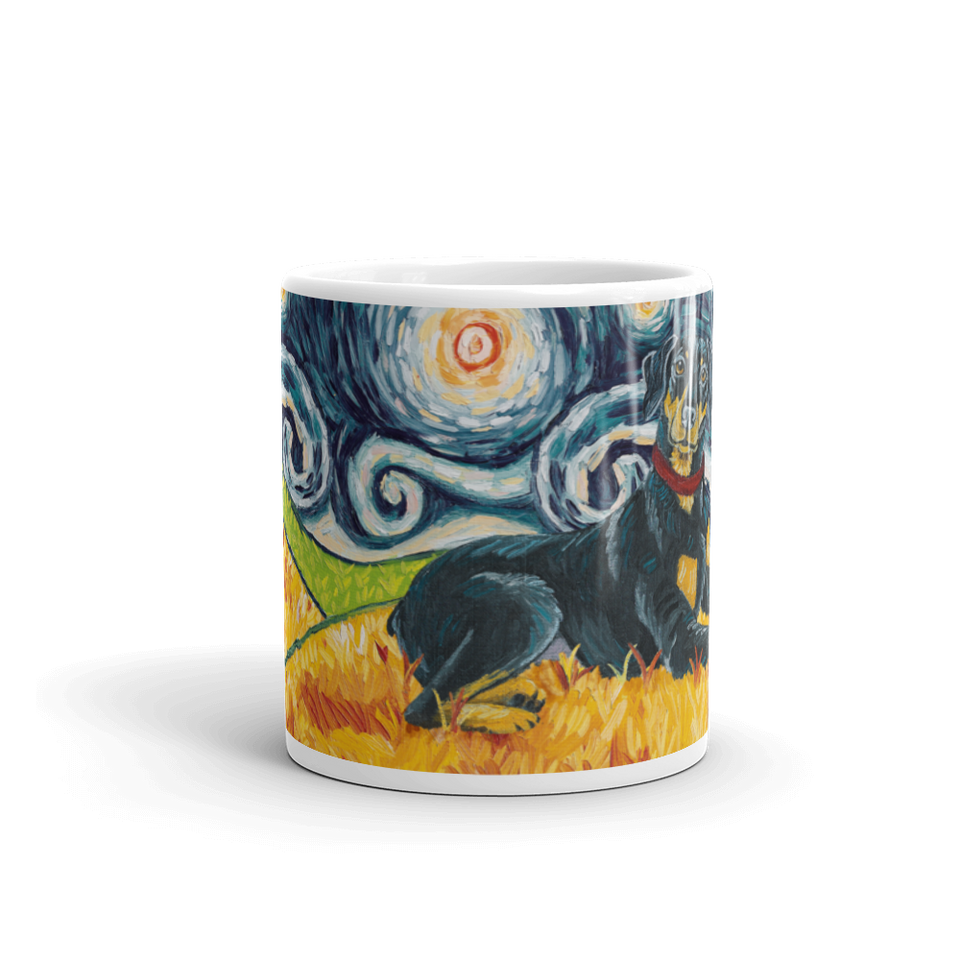 Doberman (uncropped) STARRY NIGHT Mug-15oz