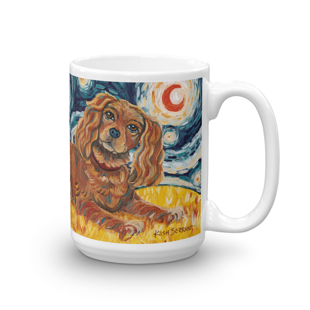 Cavalier King Charles (ruby) STARRY NIGHT Mug-15oz