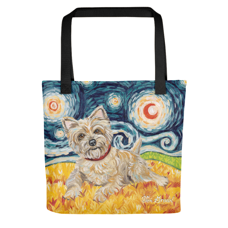 Cairn Terrier (light) STARRY NIGHT Tote