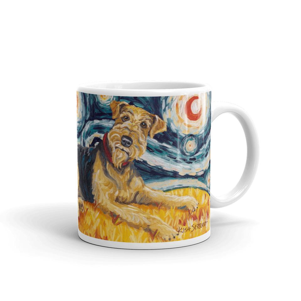 Airedale Terrier STARRY NIGHT Mug-15oz