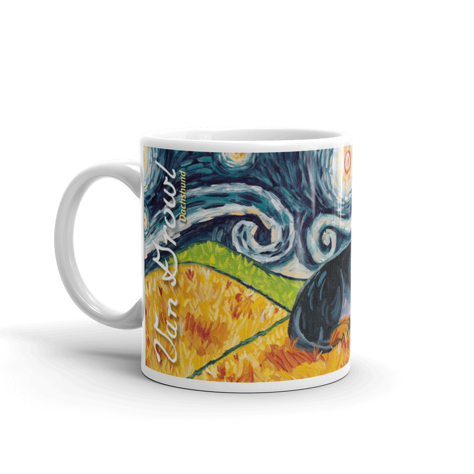 Dachshund (black & tan) STARRY NIGHT Mug-15oz