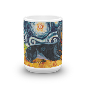 Dachshund (black & tan) STARRY NIGHT Mug-15oz