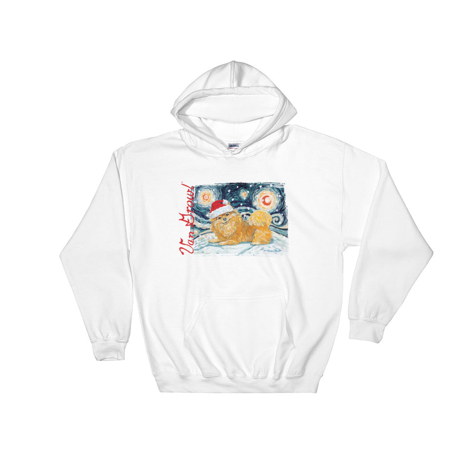 Pomeranian Snowy Night Hoodie
