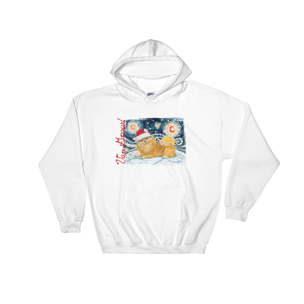 Pomeranian Snowy Night Hoodie
