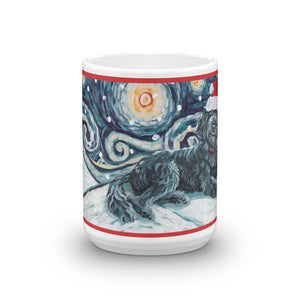 Doodle (Black) Snowy Night Mug - 15oz