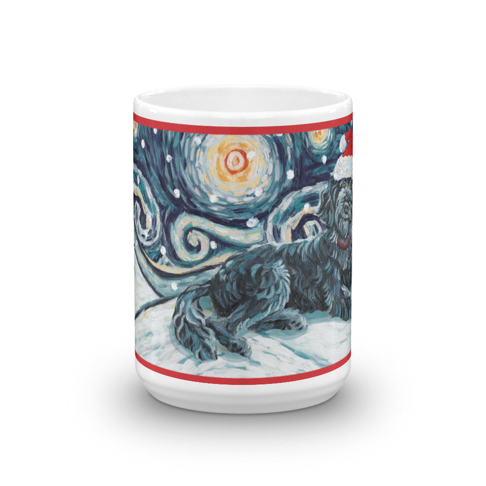 Doodle (Black) Snowy Night Mug - 15oz