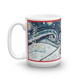 Basset Hound Snowy Night Mug - 15oz