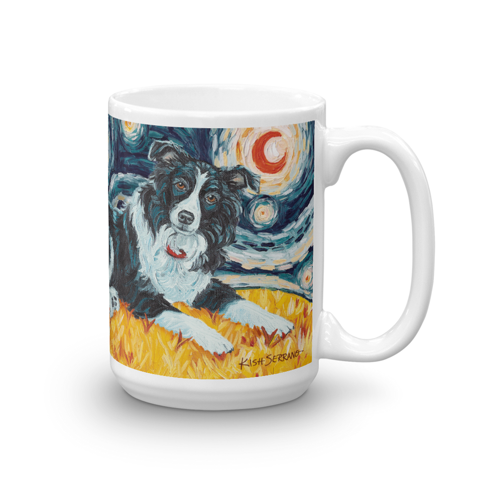 Border Collie STARRY NIGHT Mug-15oz