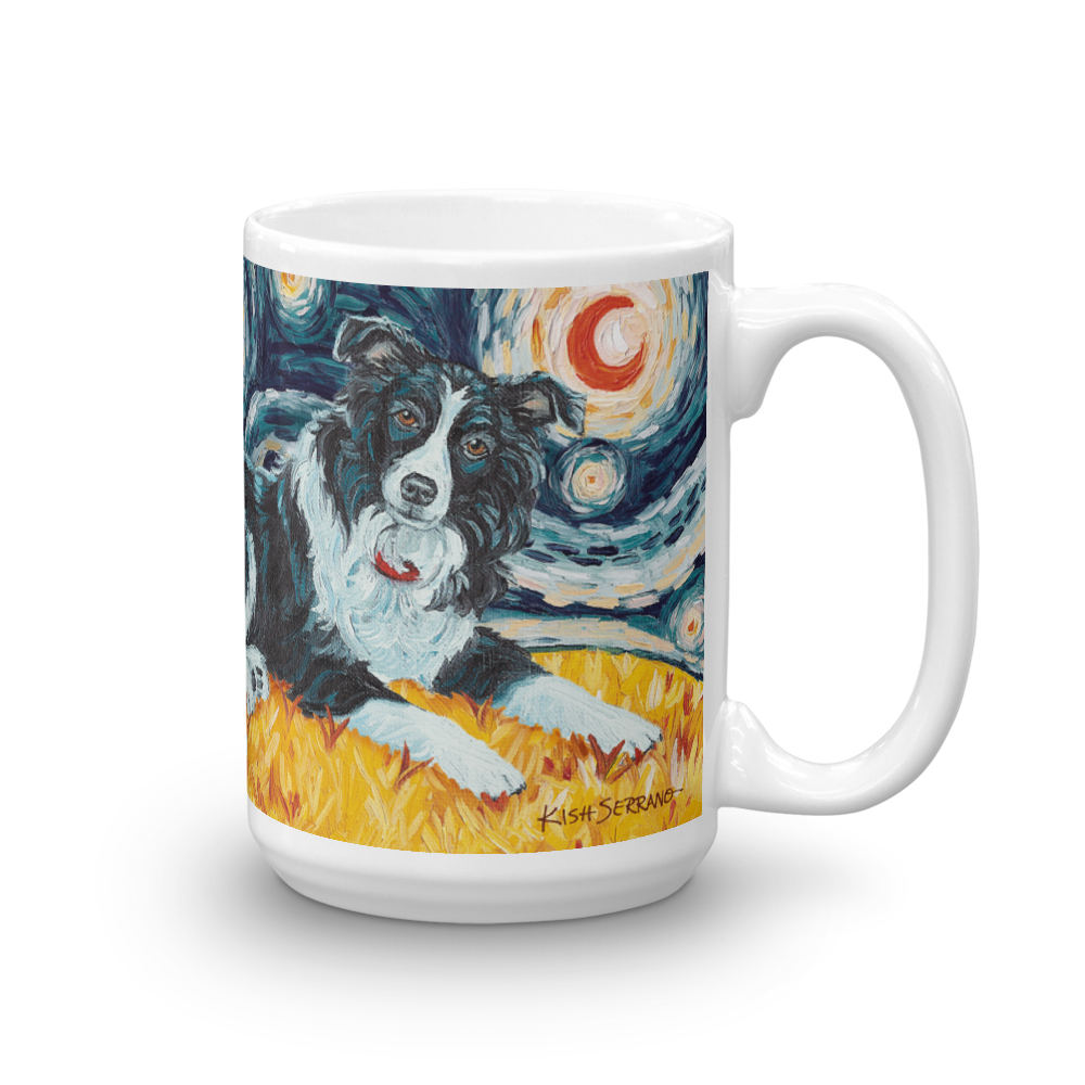 Border Collie STARRY NIGHT Mug-15oz