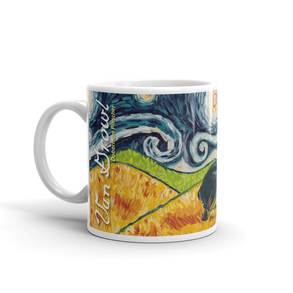 Doberman (cropped) STARRY NIGHT Mug-15oz