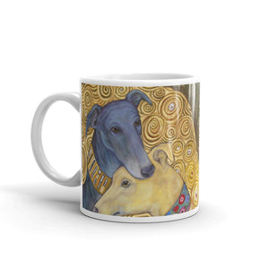 Greyhound Coffee Mug- Art Inspired by Gustav Klimt
