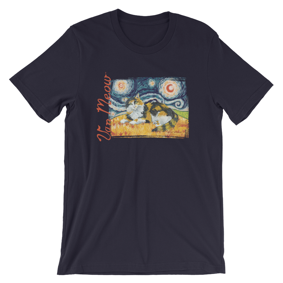 Calico Cat (longhaired) STARRY NIGHT T-Shirt