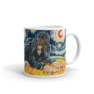 Afghan Hound (black & tan) STARRY NIGHT Mug -15oz