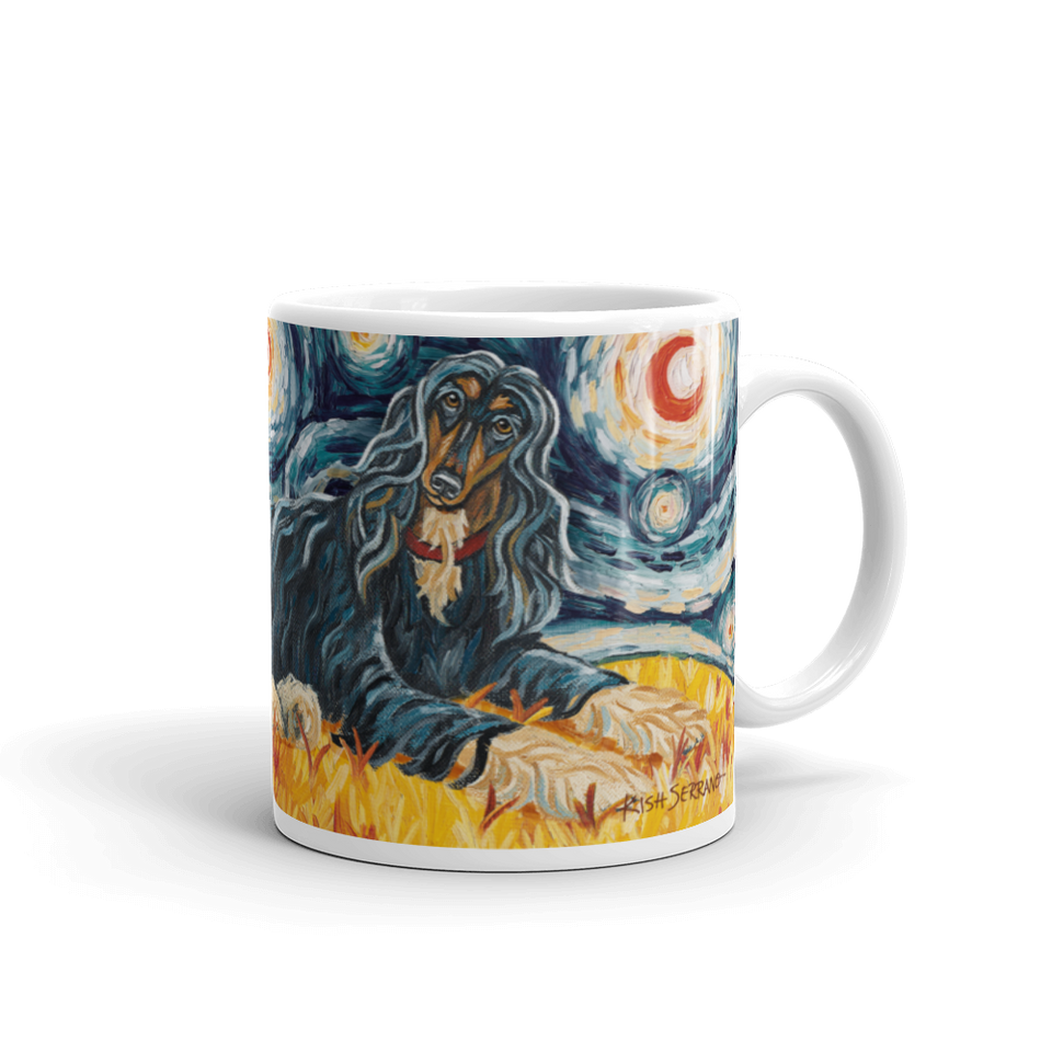 Afghan Hound (black & tan) STARRY NIGHT Mug -15oz