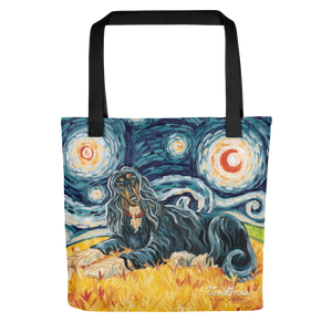 Afghan Hound (black & tan) STARRY NIGHT Tote