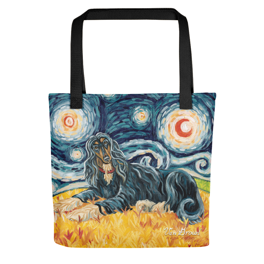 Afghan Hound (black & tan) STARRY NIGHT Tote