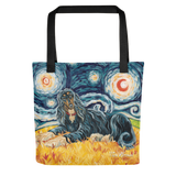 Afghan Hound (black & tan) STARRY NIGHT Tote