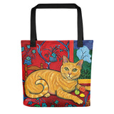 Matisse Orange Cat Tote Bag