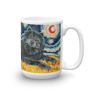 Chow (black) STARRY NIGHT Mug-15oz