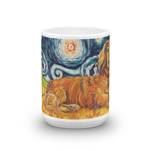 Dachshund (longhaired red) STARRY NIGHT Mug-15oz