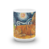 Dachshund (longhaired red) STARRY NIGHT Mug-15oz