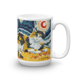 Calico (longhaired) STARRY NIGHT Mug - 15oz