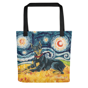 Doberman (cropped) STARRY NIGHT Tote