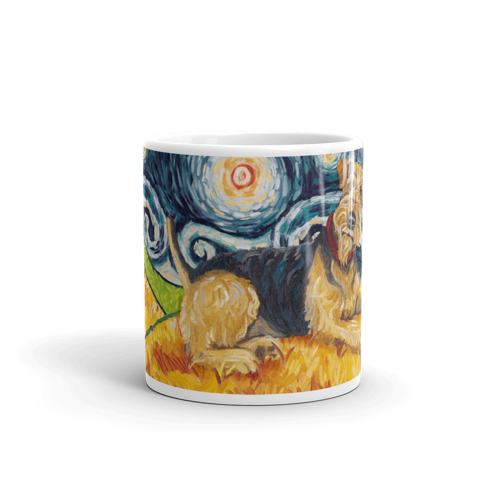 Airedale Terrier STARRY NIGHT Mug-15oz